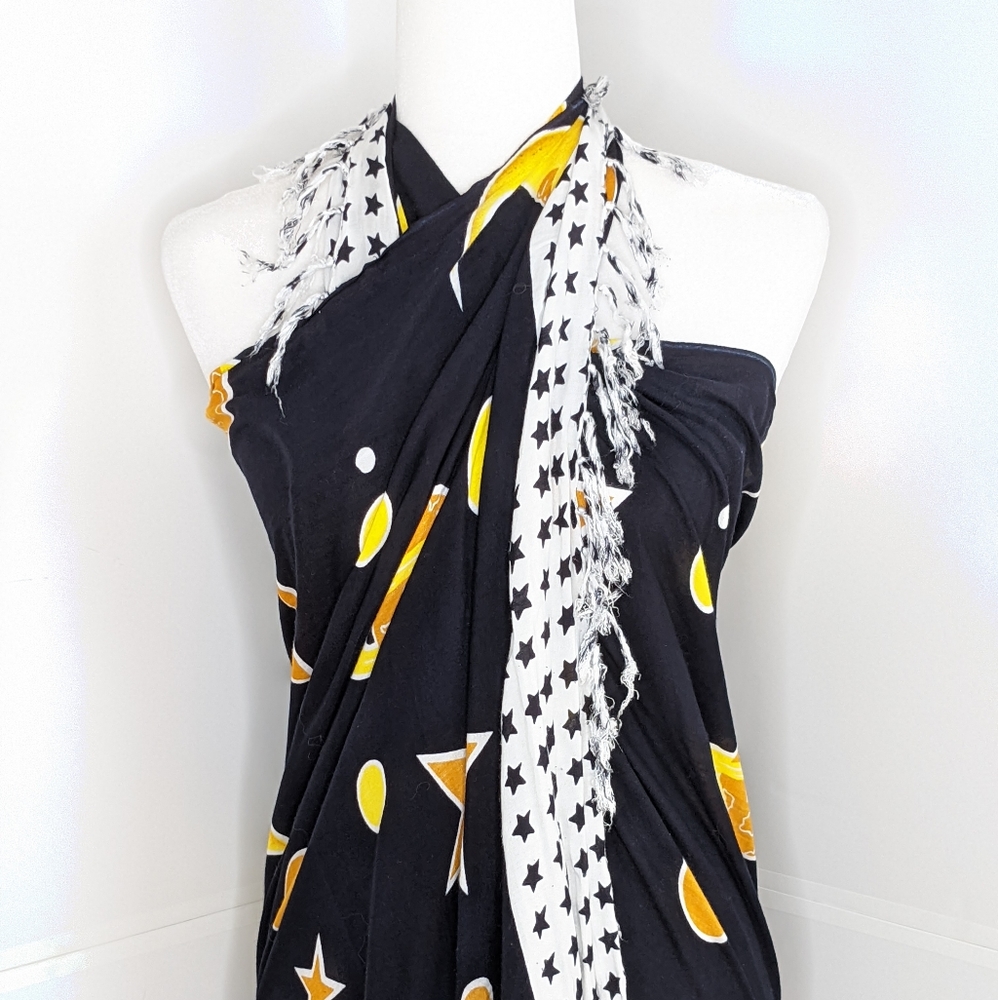 ๐ Rama EUC 4-in-one celestial skirt Sarong coverup crop halter top dress Small - Picture 7 of 17